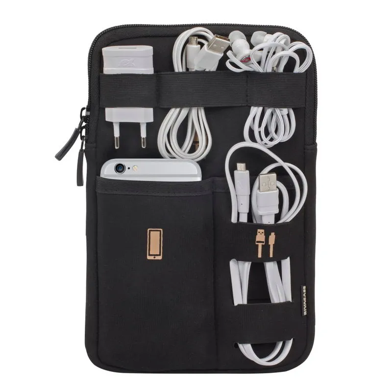 Органайзер для путешествий RivaCase Antishock, 8", Полиэстер, Чёрный