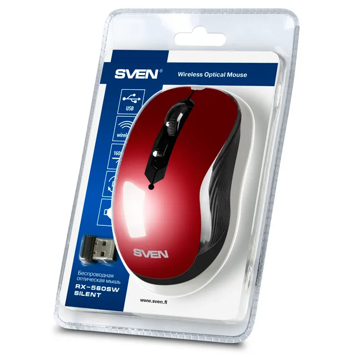 Mouse Wireless SVEN RX-560SW, Roșu