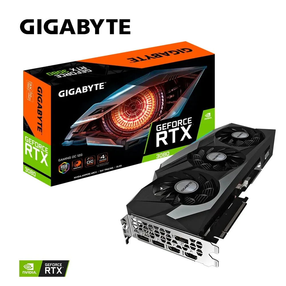 Placă Video Gigabyte GV-N3080GAMING OC-12GD, 12GB GDDR6X 384bit