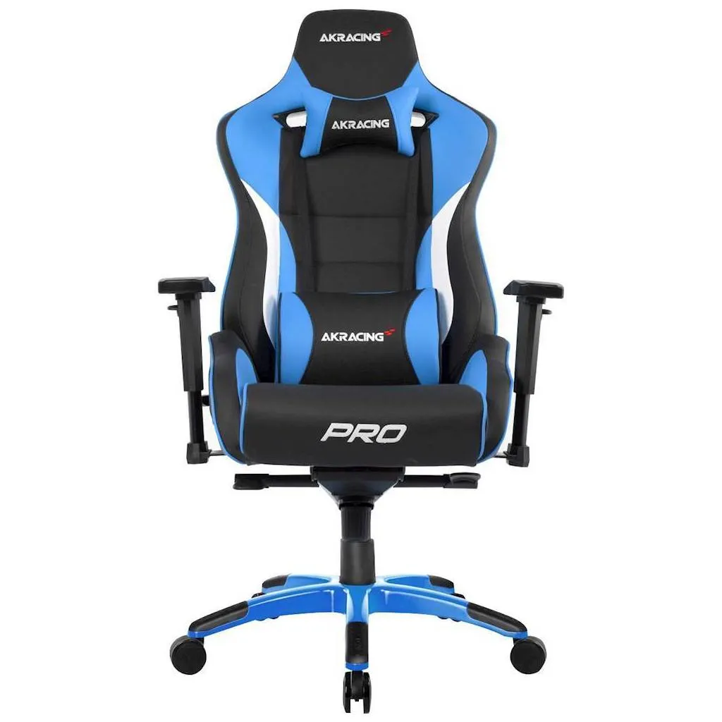 Scaun Gaming AKRacing MASTERS Pro, PU piele, Albastru