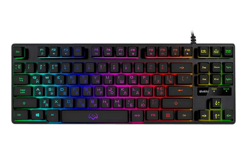 Tastatură SVEN KB-G7400, Cu fir, Negru