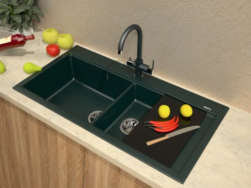 Кухонная мойка из кварца Florentina-ROSSANA Antracit
