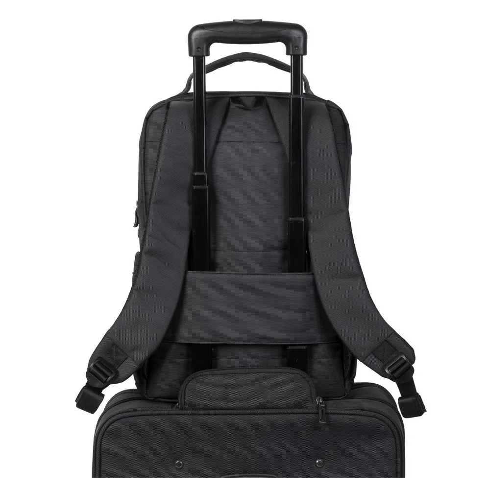Rucsac pentru Laptop RivaCase Central, 15.6", Poliester, Negru