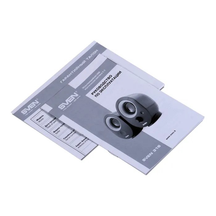 Boxe pentru calculator 2.0 SVEN "316", Negru/Portocaliu