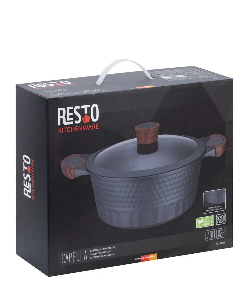 Cratiță RESTO 93505, 7,9L, Negru