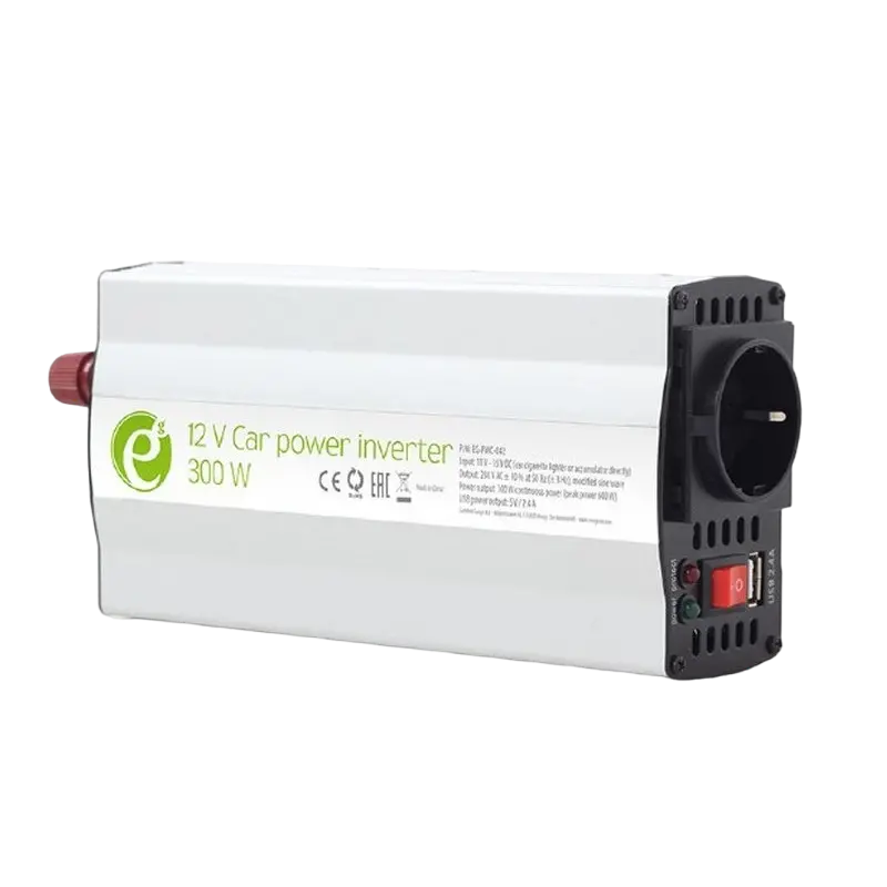 Invertor Auto Energenie EG-PWC-042, 300W, Alb