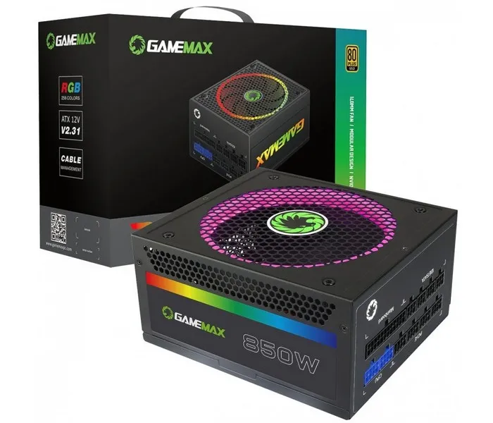 Sursă Alimentare PC Gamemax RGB-850, 850W, ATX, Complet modular