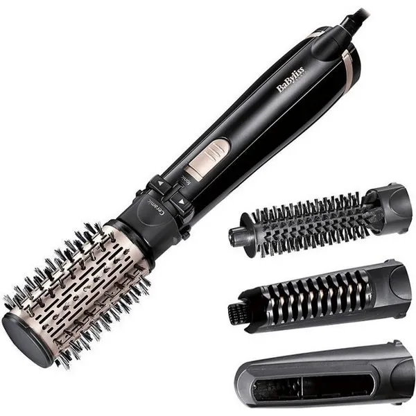 Фен-щётка BaByliss Ionic Airbrush AS200E, 1000Вт, Чёрный