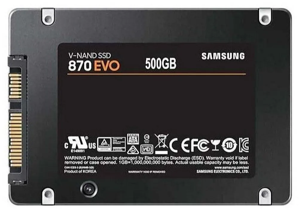 Накопитель SSD Samsung 870 EVO  MZ-77E1T0, 1000Гб, MZ-77E1T0BW