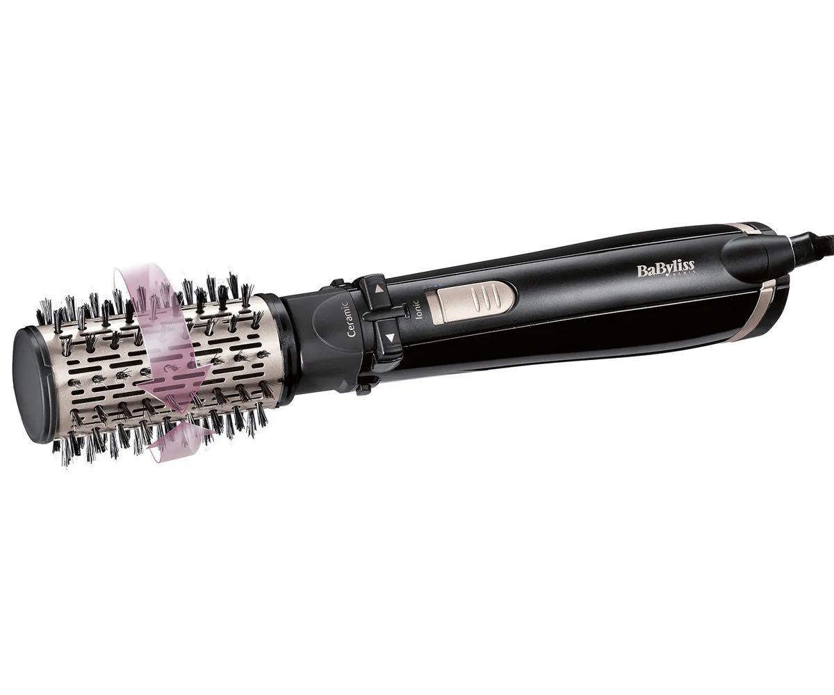 Фен-щётка BaByliss Ionic Airbrush AS200E, 1000Вт, Чёрный