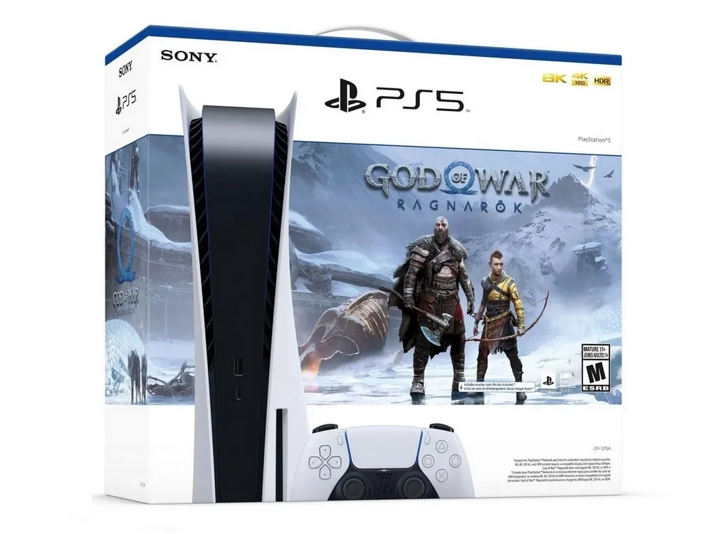 Consolă de jocuri SONY PlayStation 5, Alb, "God of War Ragnarök"