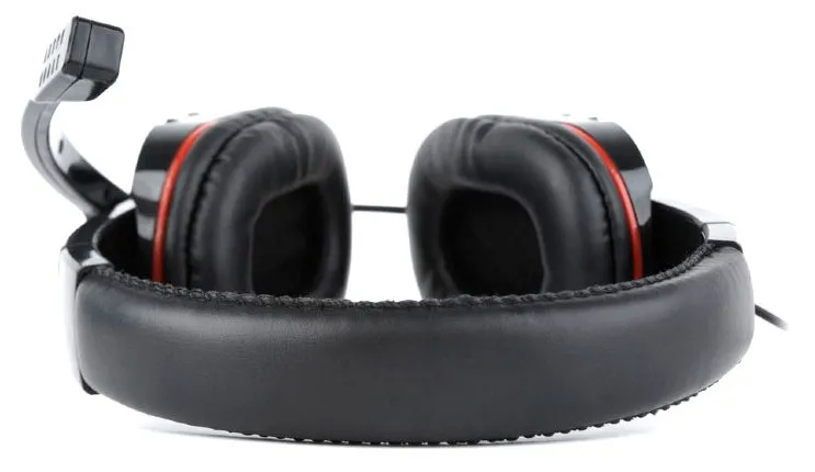 Căști gaming Gembird GHS-402, Cu fir, Negru/Roșu