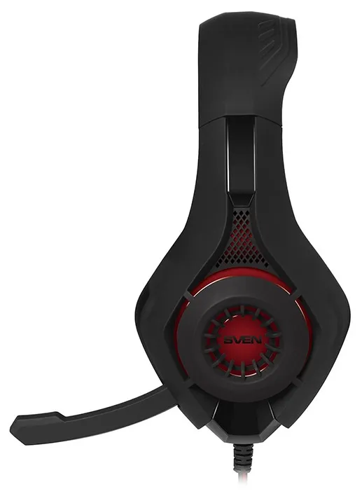 Căști gaming SVEN AP-G886MV, Cu fir, Negru/Roșu