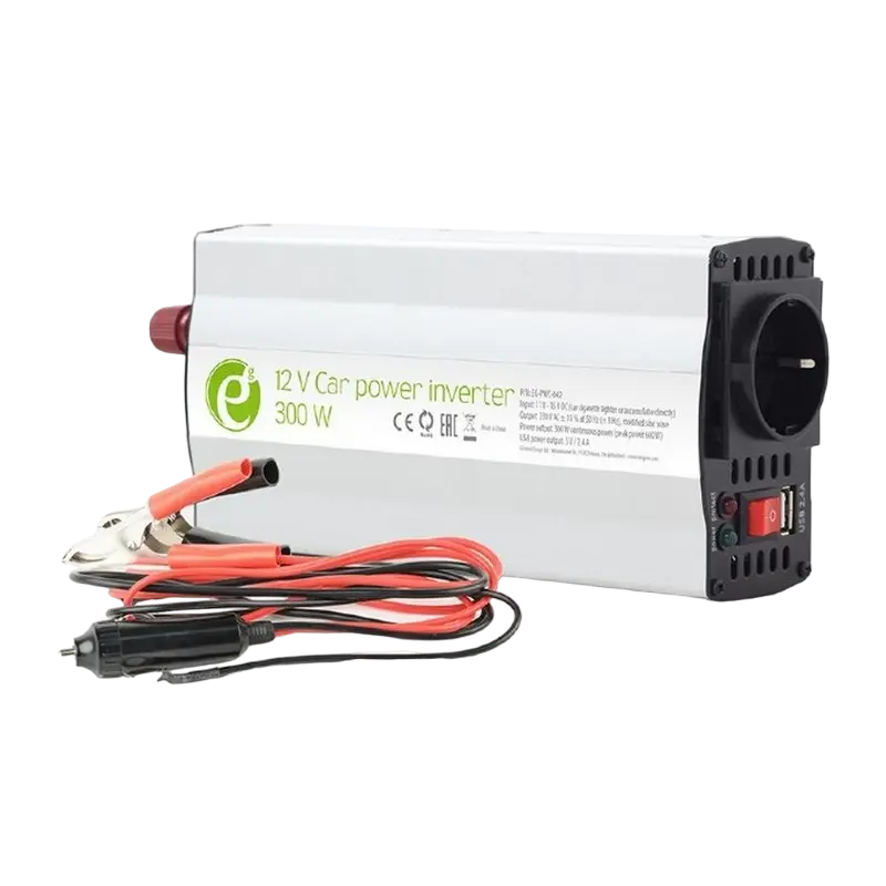 Invertor Auto Energenie EG-PWC-042, 300W, Alb