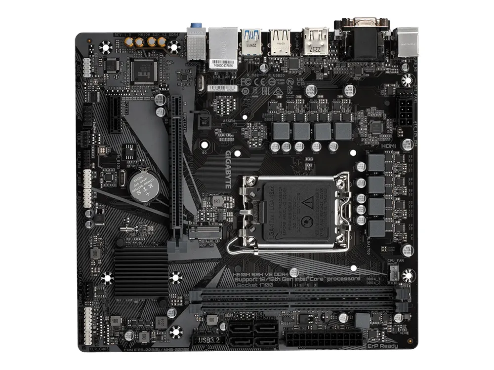 Материнская плата Gigabyte H610M S2H V2 DDR4, LGA1700, Intel H610, Micro-ATX