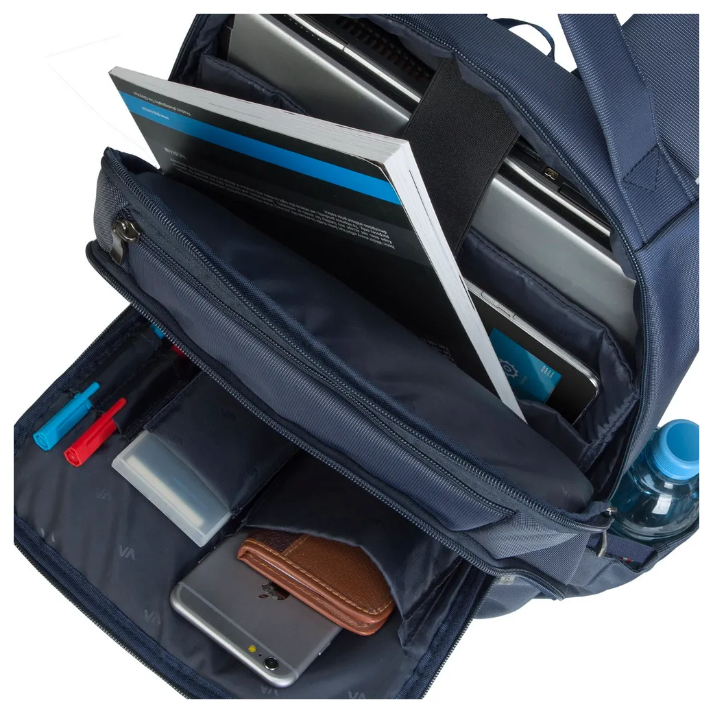 Rucsac pentru Laptop RivaCase Central, 15.6", Poliester, Albastru