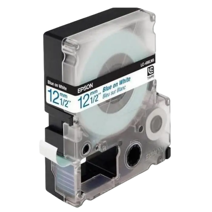Cartuș de bandă EPSON LK4WLN; 12mm/9m standard, albastru/alb, C53S654022