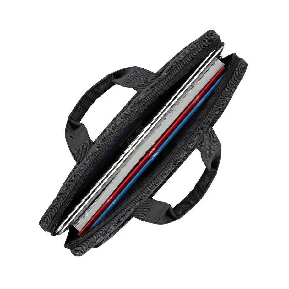 Geantă pentru Laptop RivaCase Central, 13.3", Poliester, Negru
