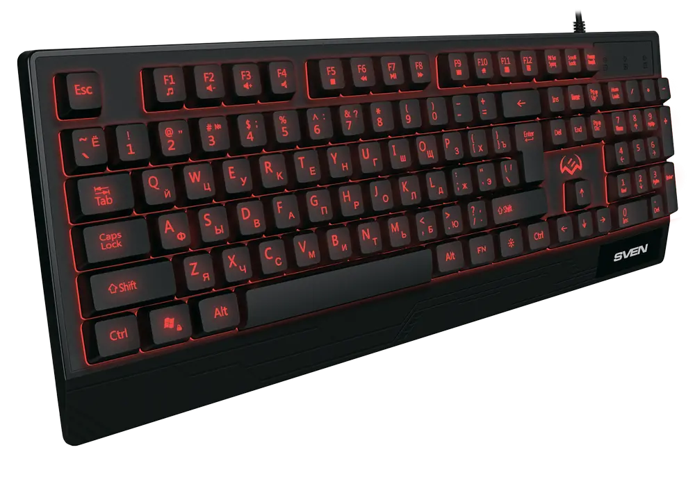 Tastatură SVEN KB-G8300, Cu fir, Negru