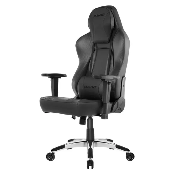 Scaun de birou AKRacing OFFICE Obsidian, PU Piele, Negru