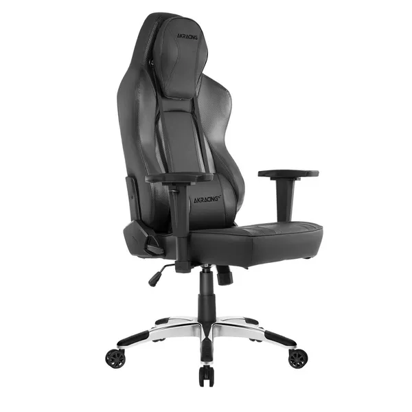 Scaun de birou AKRacing OFFICE Obsidian, PU Piele, Negru