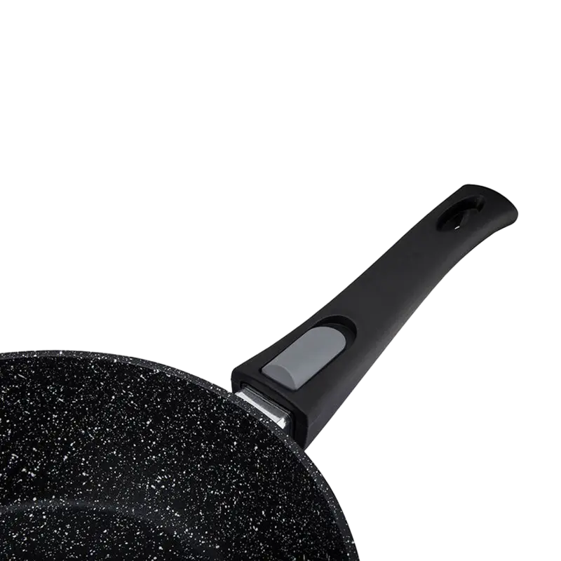 Сковорода глубокая RESTO 93042, 28см, Чёрный