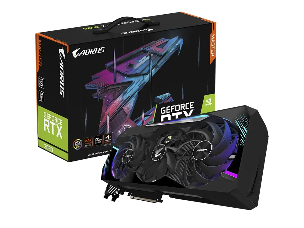 Placă Video Gigabyte GV-N3080AORUS M-12GD, 12GB GDDR6X 384bit