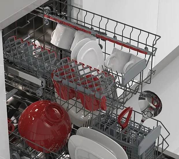 Mașină de spălat vase Sharp QWNS14I49EXEU, Alb