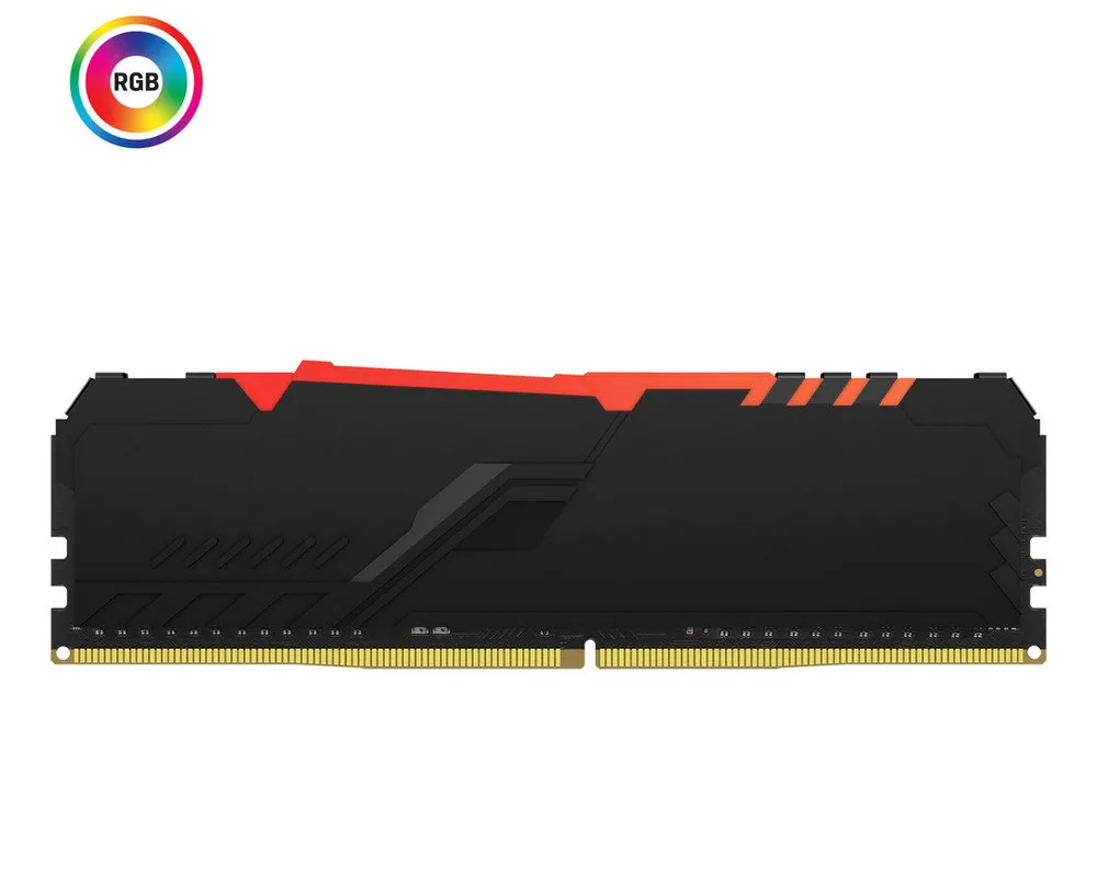 Оперативная память Kingston FURY Beast RGB, DDR4 SDRAM, 3733 МГц, 16Гб, KF437C19BBAK2/16
