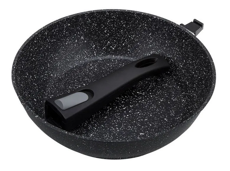 Сковорода глубокая RESTO 93042, 28см, Чёрный