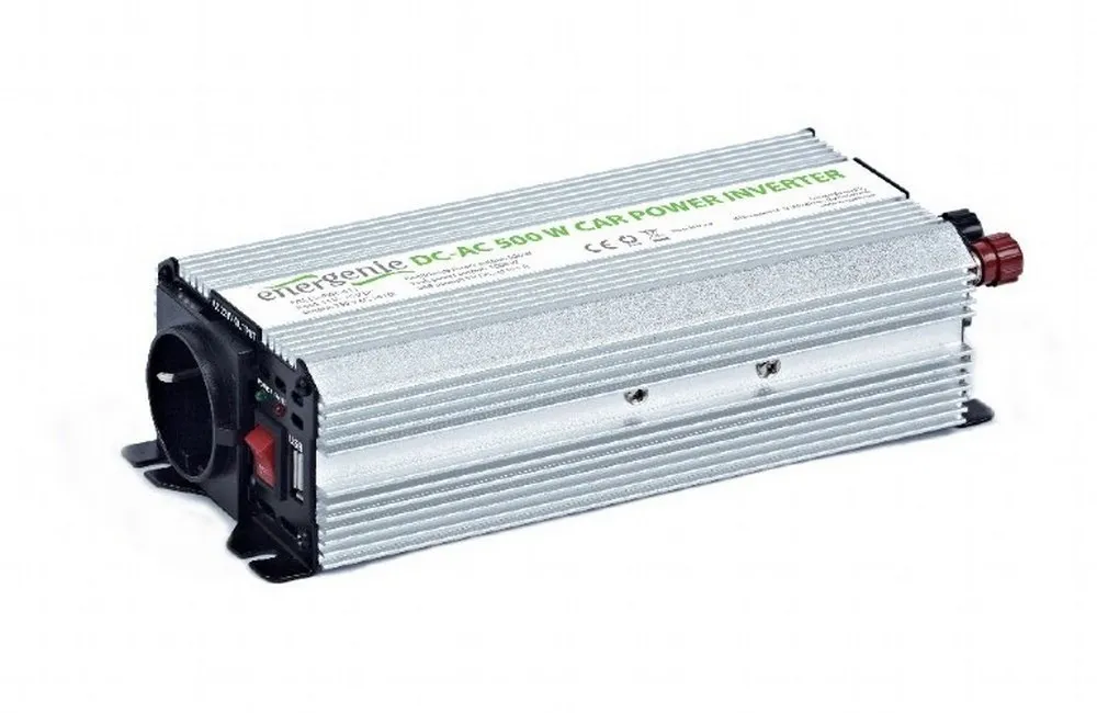 Invertor Auto Energenie EG-PWC-033, 500W, Argintiu