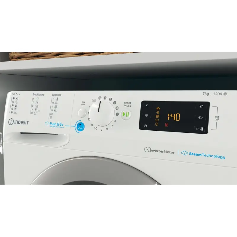 Mașină de spălat Indesit BWSE 71295 WSV EU, 7 kg, Alb