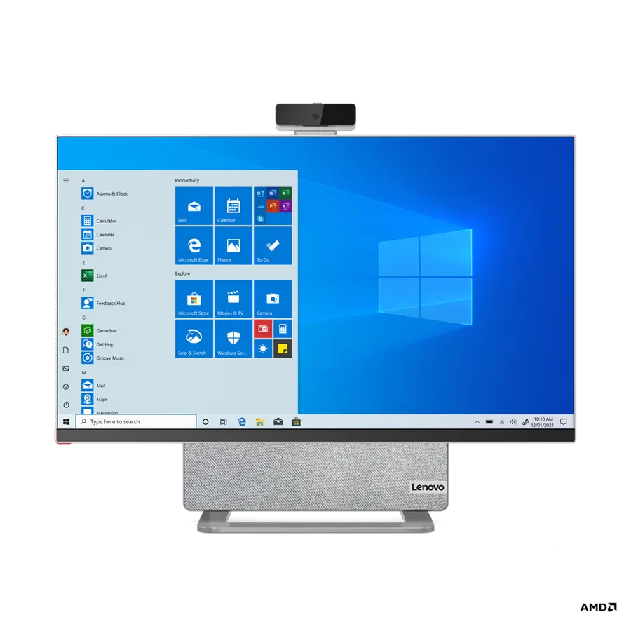 Computer All-in-One Lenovo YOGA AIO 7 27ACH6, 27", AMD Ryzen 5 5600H, 16GB/512GB, Fără SO, Argintiu