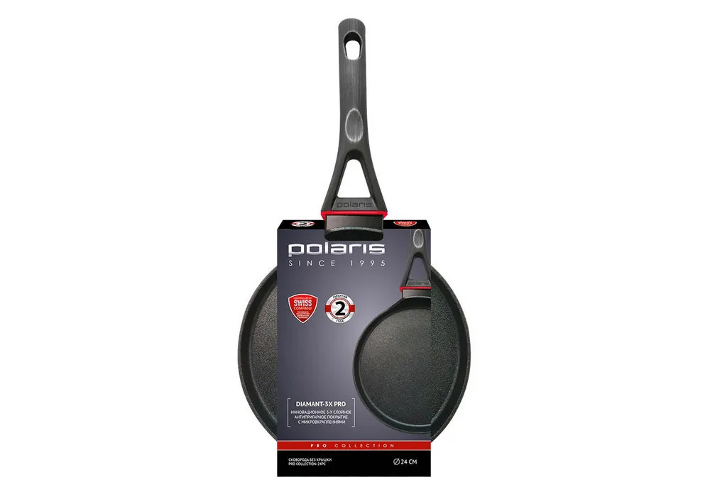 Tigaie pentru clătite Polaris PRO collection-24PC, 24cm, Negru