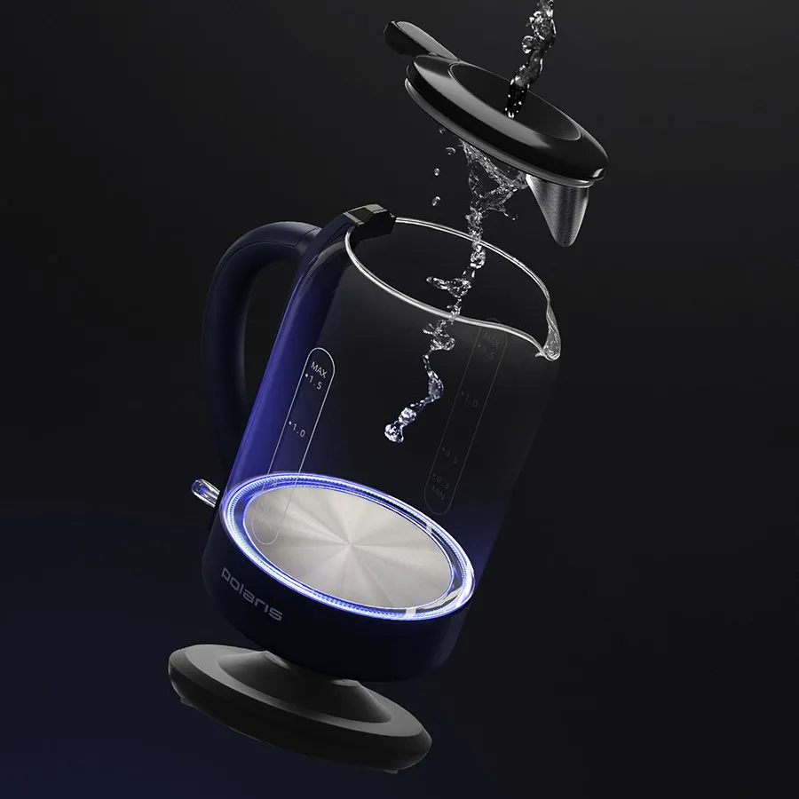 Fierbător electric Polaris PWK 1759CGL, Negru