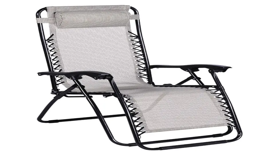 Scaun pliabil de gradina MESSINA (Negru)