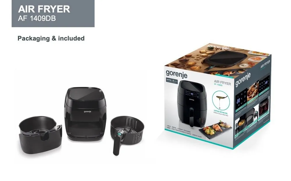 Friteuză fara ulei Gorenje AF1409DB, Negru