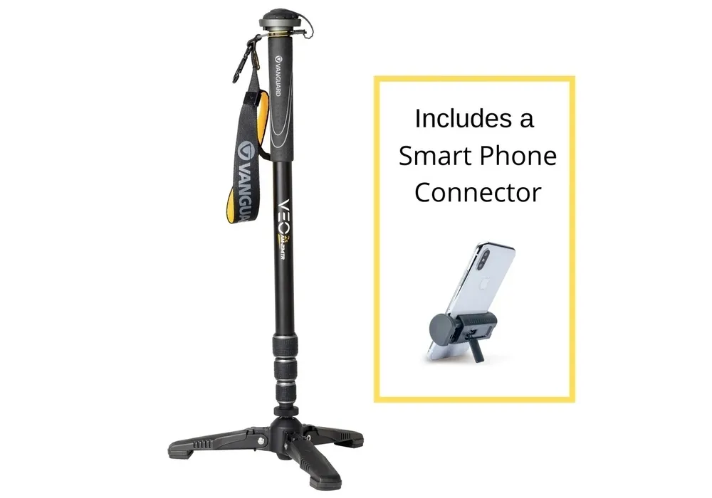 Monopod Vanguard VEO 2S AM-234TR, Cap video/Cap trepied de minge, Negru