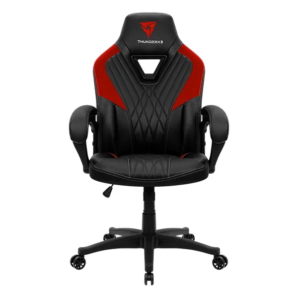 Scaun Gaming ThunderX3 DC1, PU Piele, Negru/Rosu