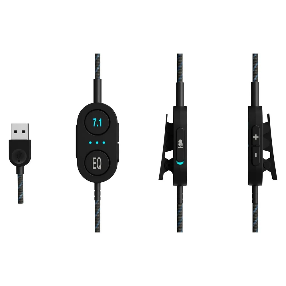 Căști gaming Lenovo H500 Pro, Cu fir, Negru