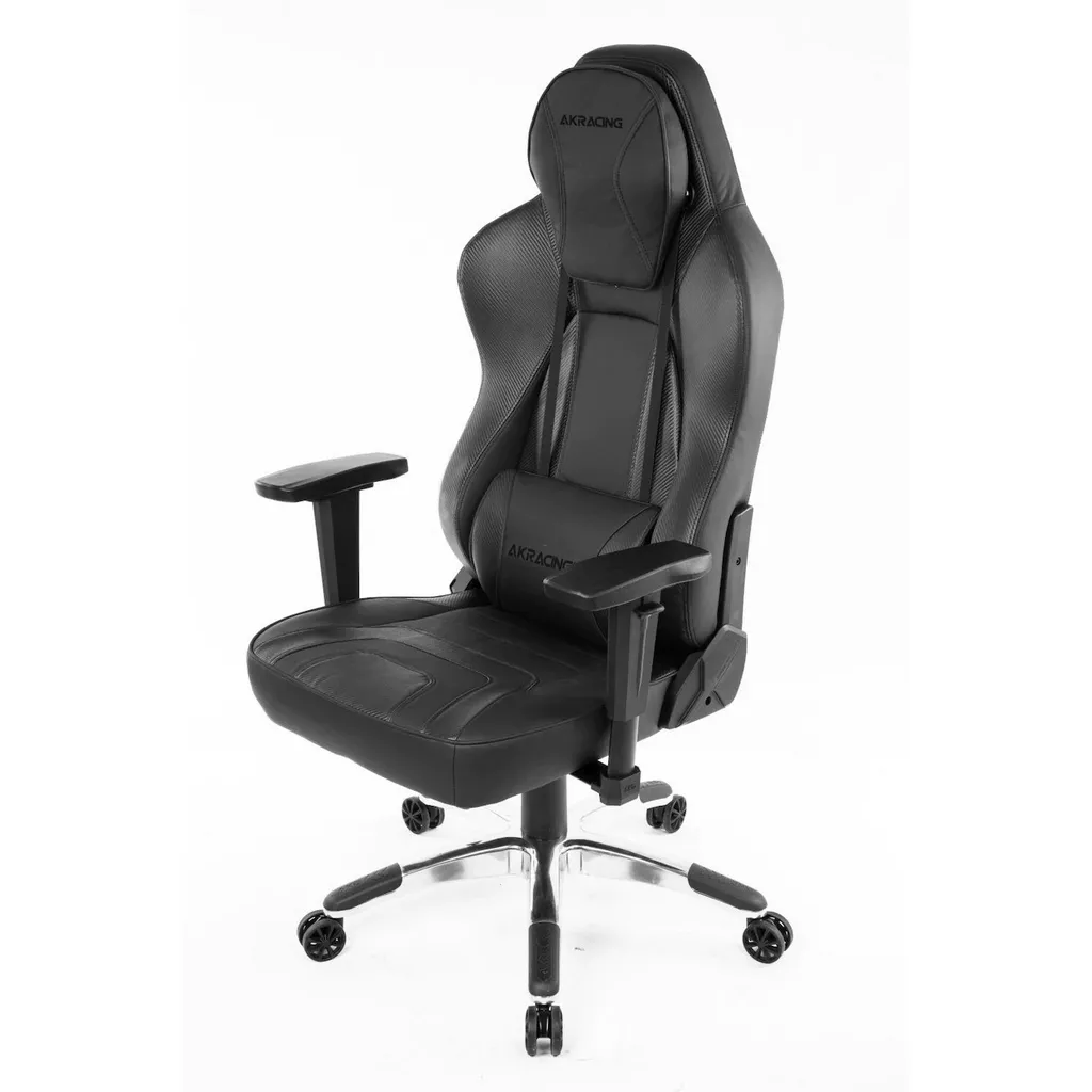 Scaun de birou AKRacing OFFICE Obsidian, PU Piele, Negru