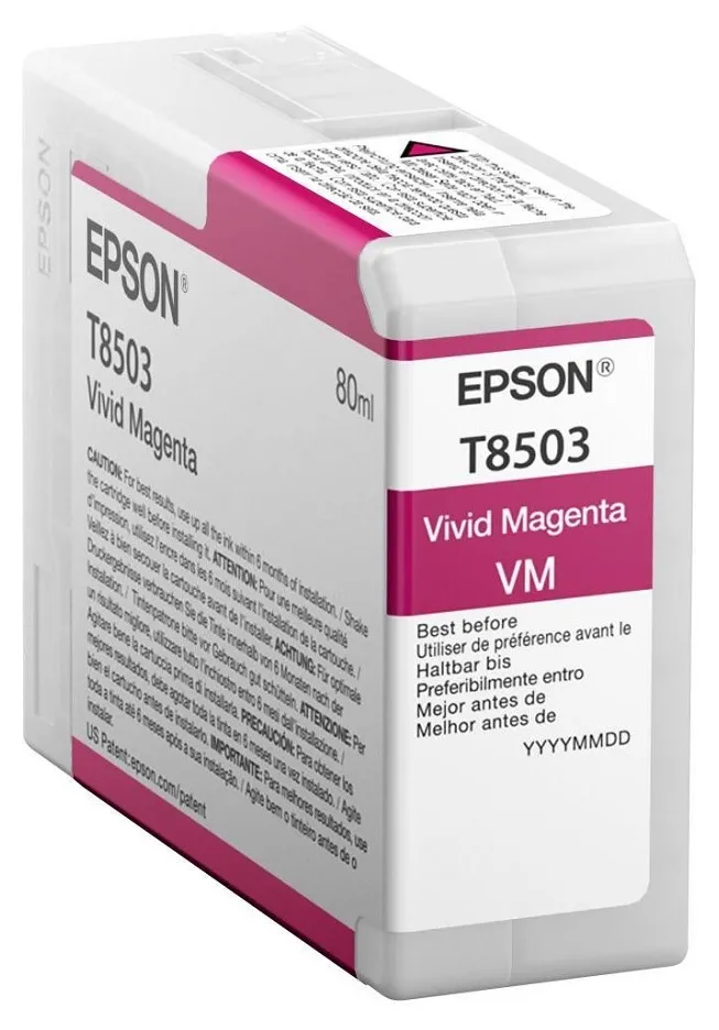 Cartuș de cerneală Epson T850 UltraChrome HD, 80ml, Vivid magenta