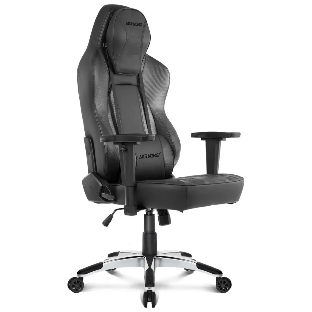 Scaun de birou AKRacing OFFICE Obsidian, PU Piele, Negru