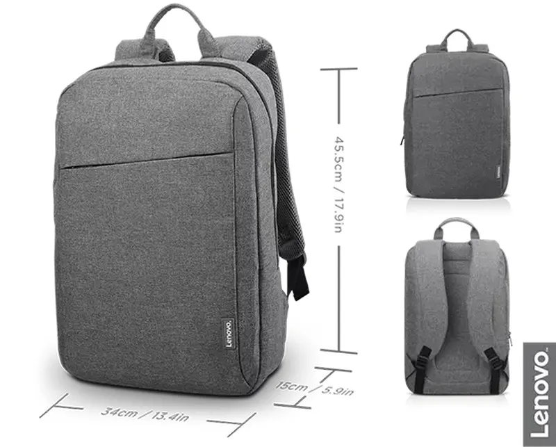 Rucsac pentru Laptop Lenovo B210, 15.6", Poliester, Gri
