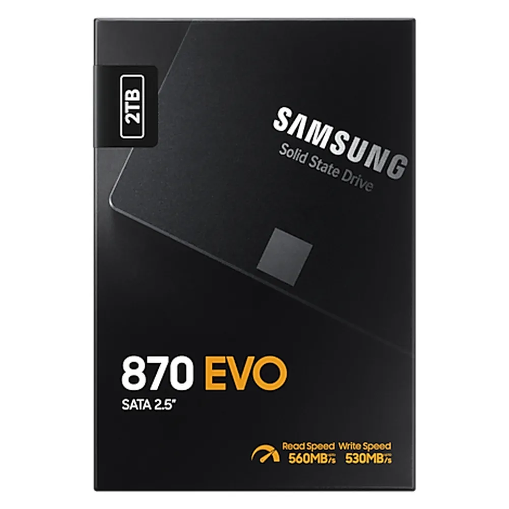 Накопитель SSD Samsung 870 EVO  MZ-77E2T0, 2000Гб, MZ-77E2T0BW
