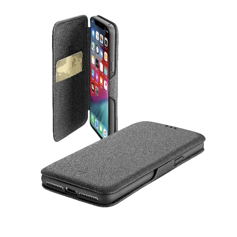Husă tip carte Cellularline iPhone XS Max - Case, Negru
