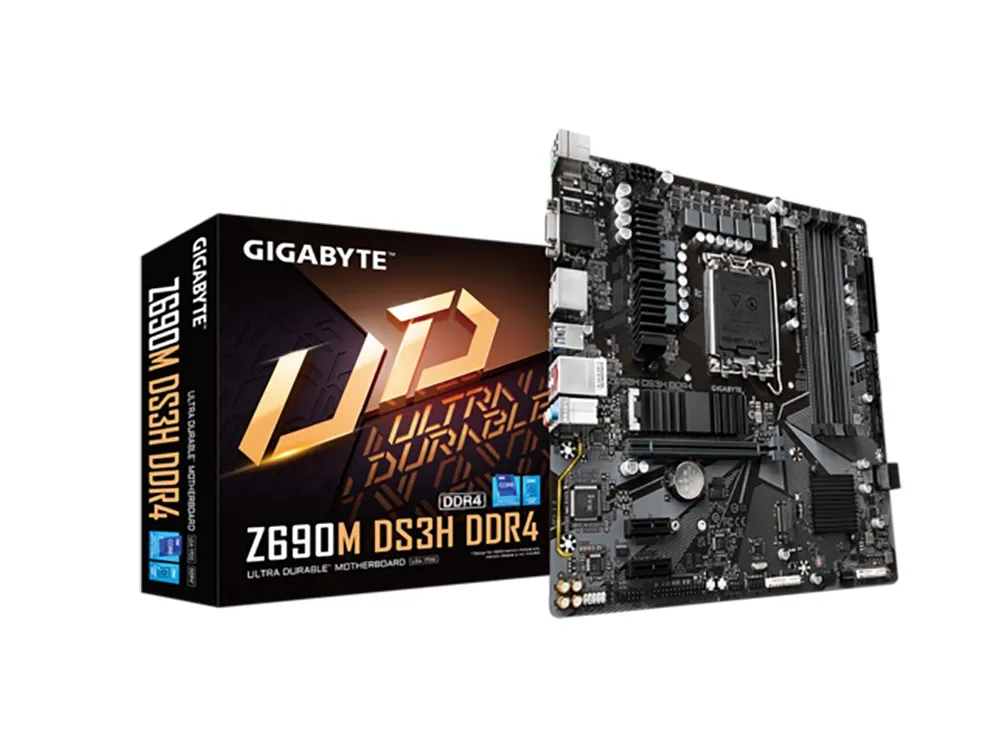 Материнская плата Gigabyte Z690M DS3H DDR4, LGA1700, Intel Z690, Micro-ATX