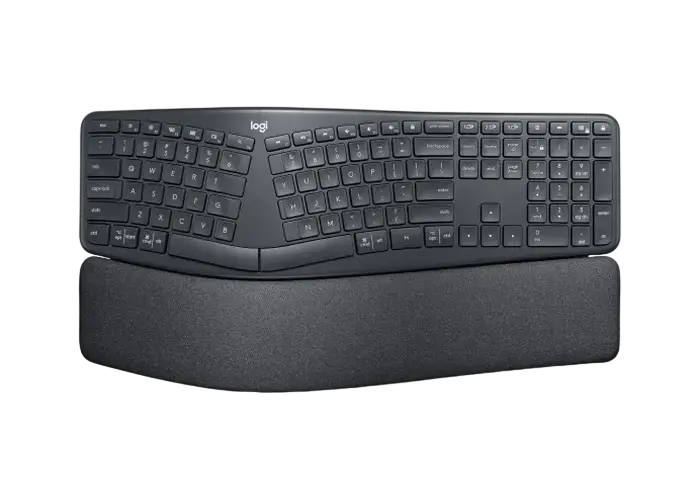 Wireless Keyboard Logitech ERGO K860, Curved keyframe, Split layout, Wrist rest, Tilt legs, 2.4/BT