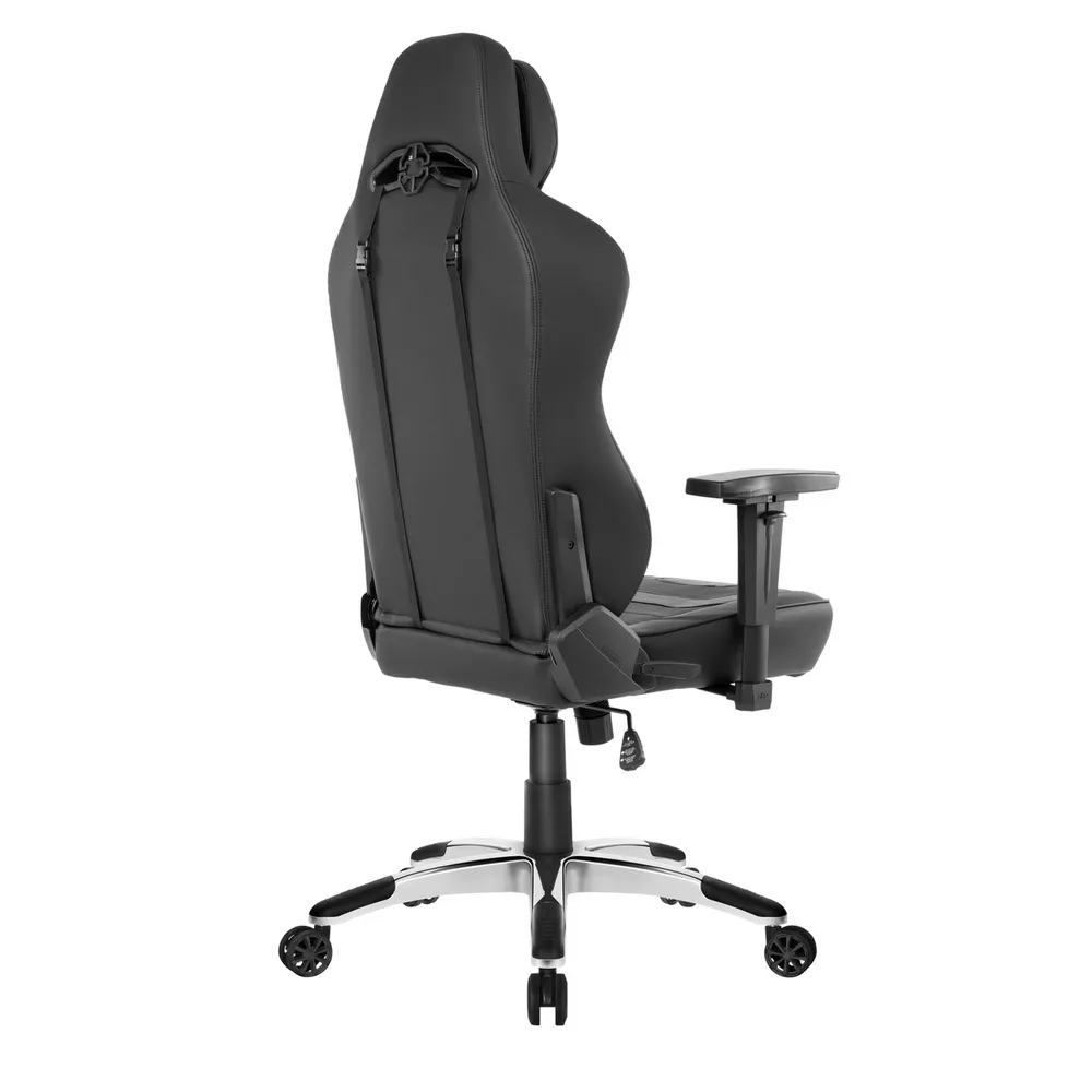 Scaun de birou AKRacing OFFICE Obsidian, PU Piele, Negru