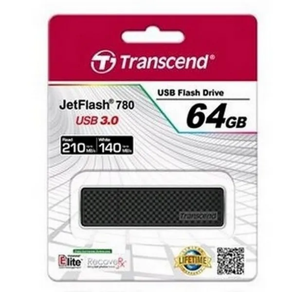 USB Flash накопитель Transcend JetFlash 780, 64Гб, Чёрный